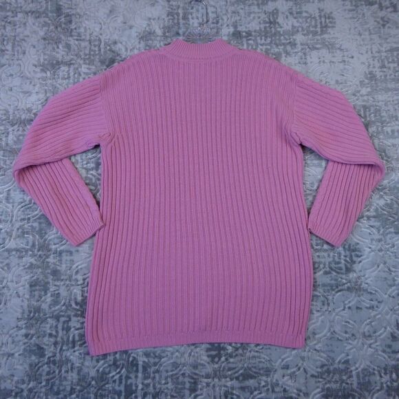 Vintage Partners by Mervyn's Sweater Women's Large Pink Cable Knit Pullover - Picture 9 of 10